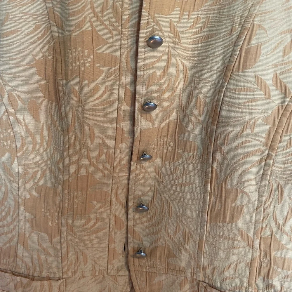 YELLOW TAPESTRY LONG SLEEVES MILITARY JACKET SMALL - Picture 4 of 15